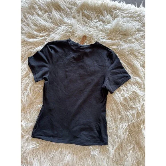 Skims Cotton Jersey T-Shirt Soot Size Medium - Picture 5 of 6